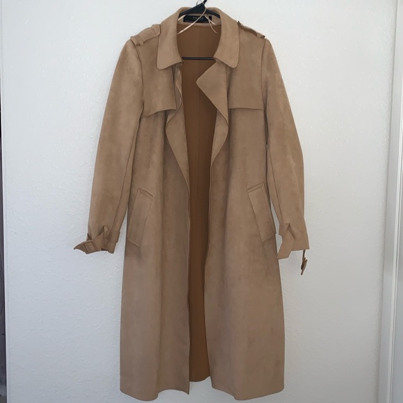 Zara faux suede coat - Picture 1 of 3